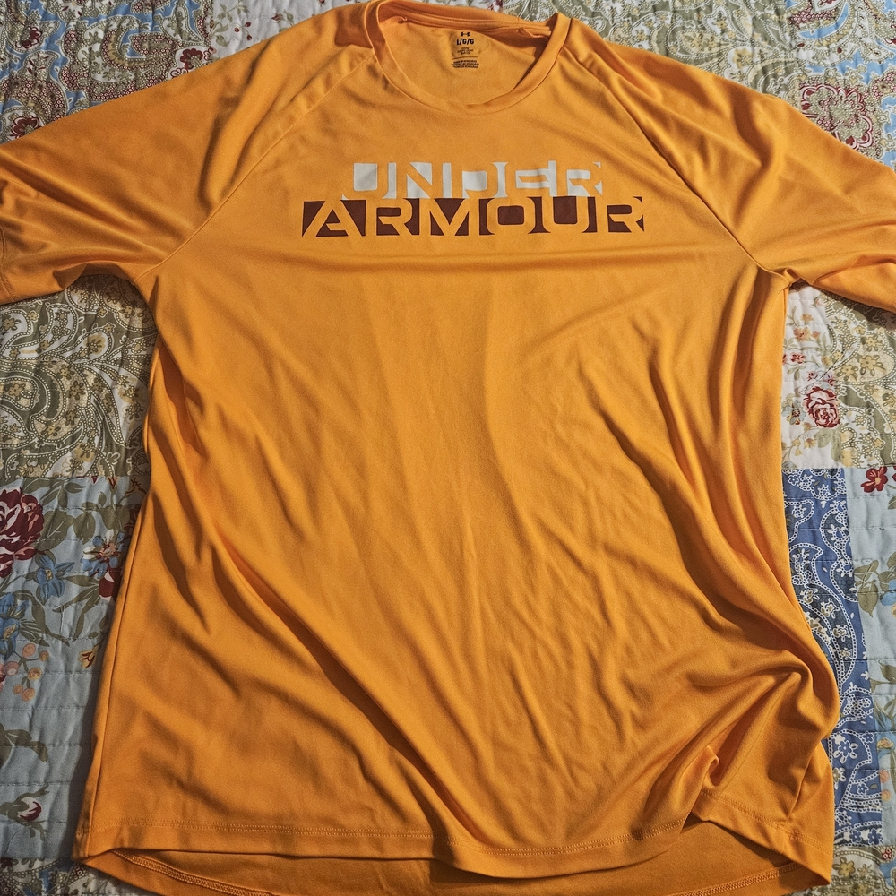 Under Armour Orange Long Sleeve Performance Tee